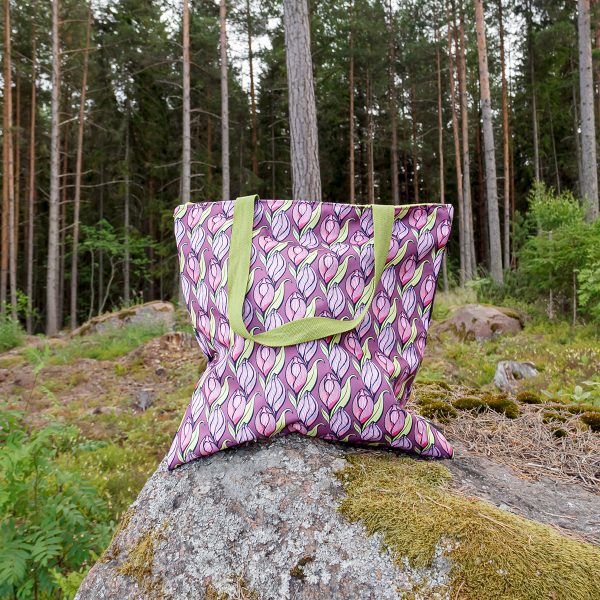 Torba 3 w 1 z ortalionu oraz kodury – wzór Tulipany